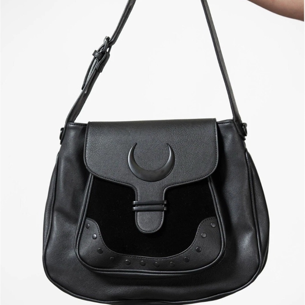 Killstar Black Crescent Moon Shoulder Bag